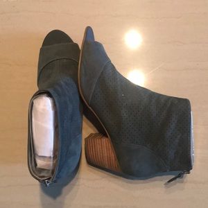 Peep toe booties